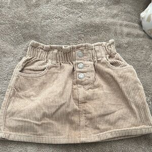 Zara Beige Corduroy Kids Skirt